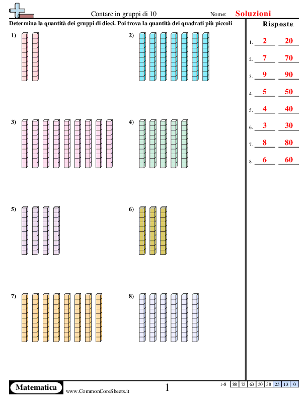  - contare-in-gruppi-di-dieci worksheet