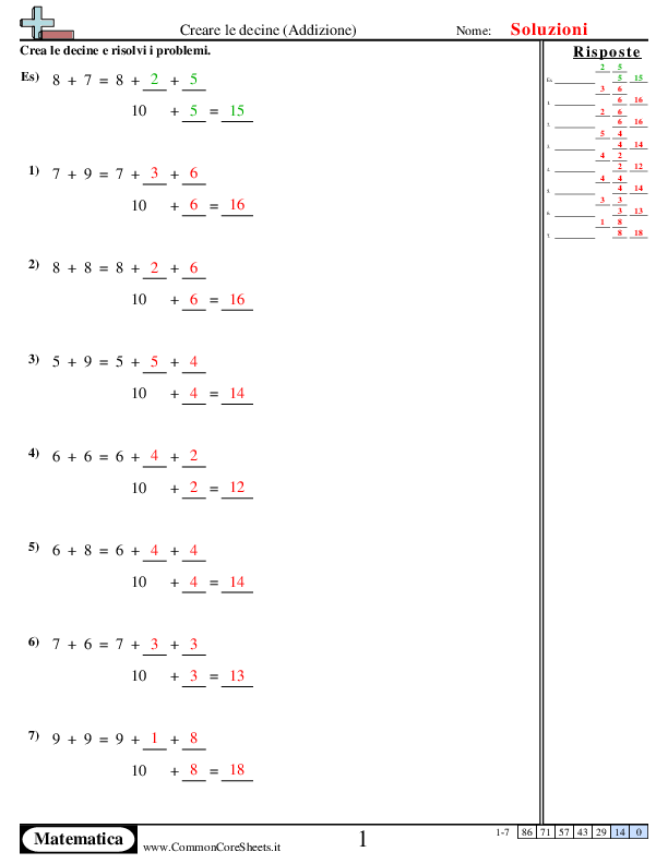  - creare-le-decine worksheet