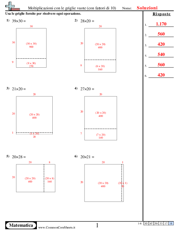  - moltiplicazioni-con-le-griglie-fattore-10 worksheet