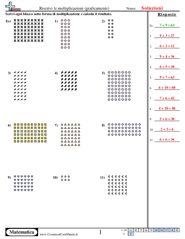  - riscrivi-le-moltiplicazioni-graficamente worksheet