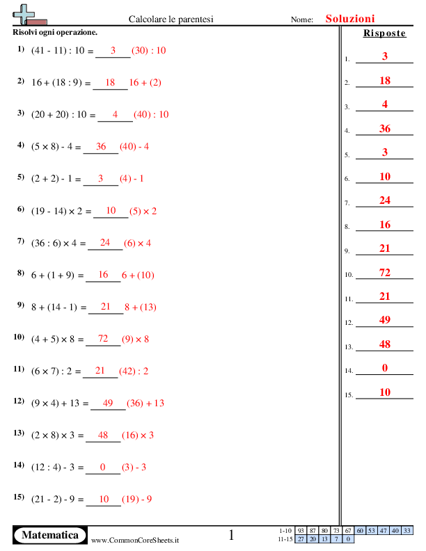  - calcoli-con-le-parentesi worksheet