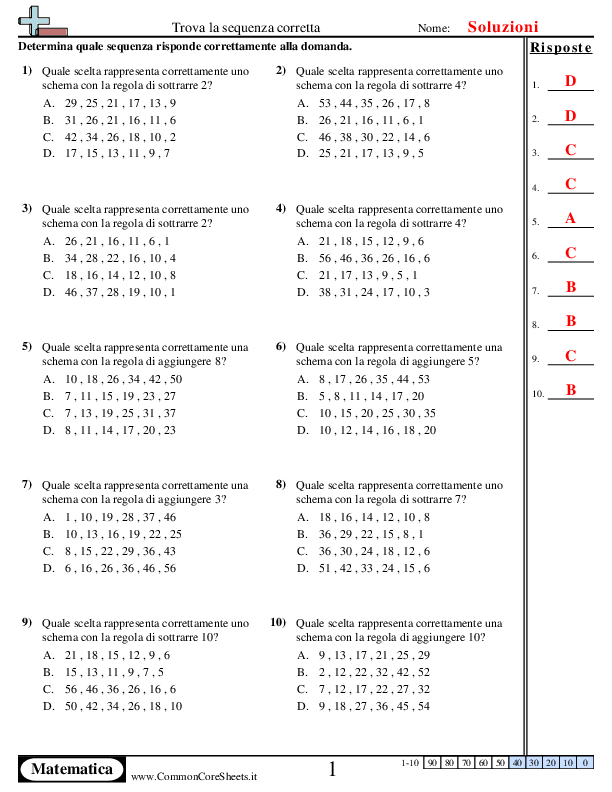  - indica-la-sequenza-corretta worksheet