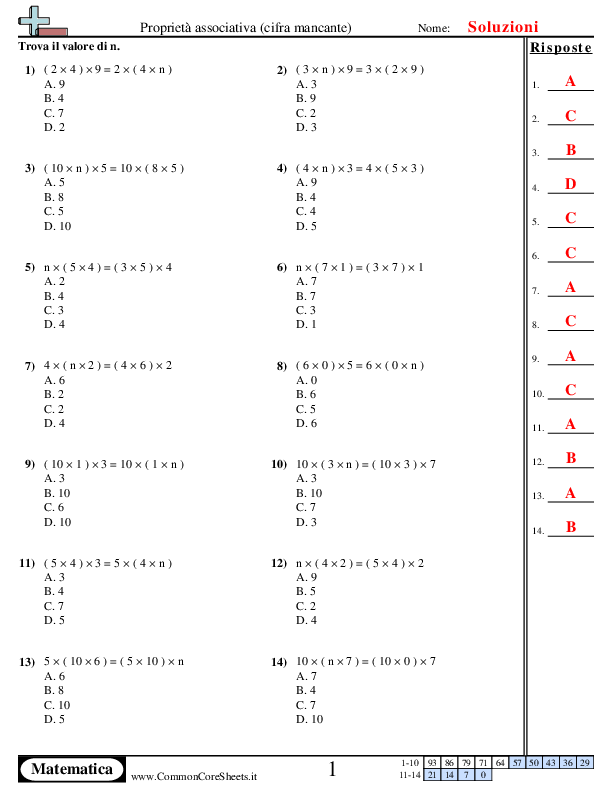  - completa-la-proprieta-associativa worksheet